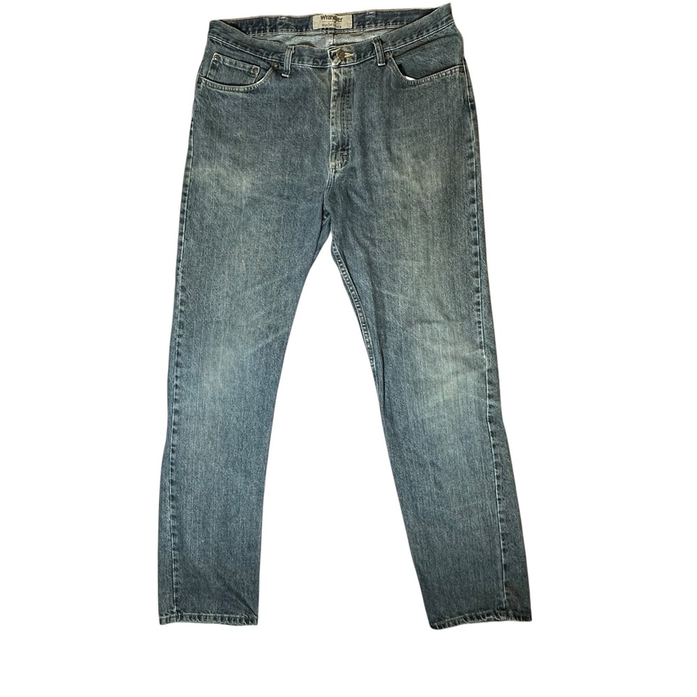 Wrangler Authentics Mens Straight Leg Jeans Medium Wash Denim Blue 38x31